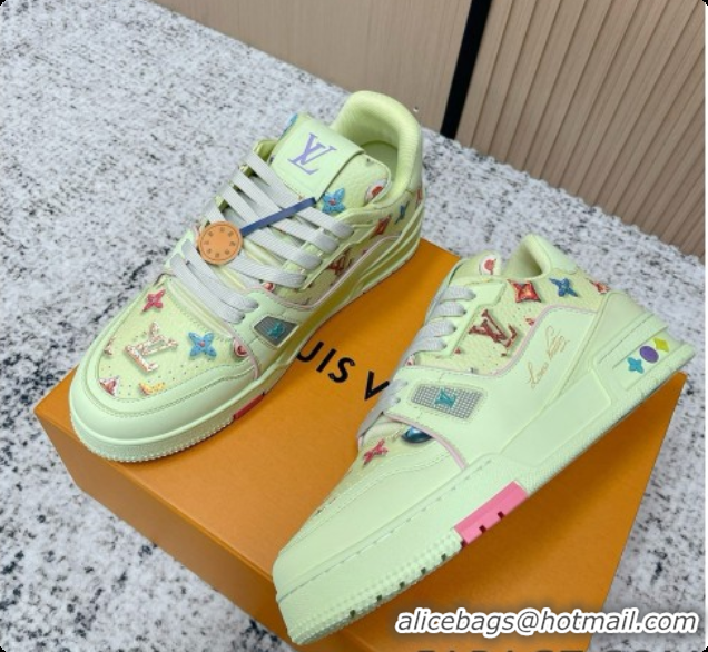 Good Product Louis Vuitton Louis Vuitton LV Trainer Sneakers in Printed Leather LV073114 Green 2026