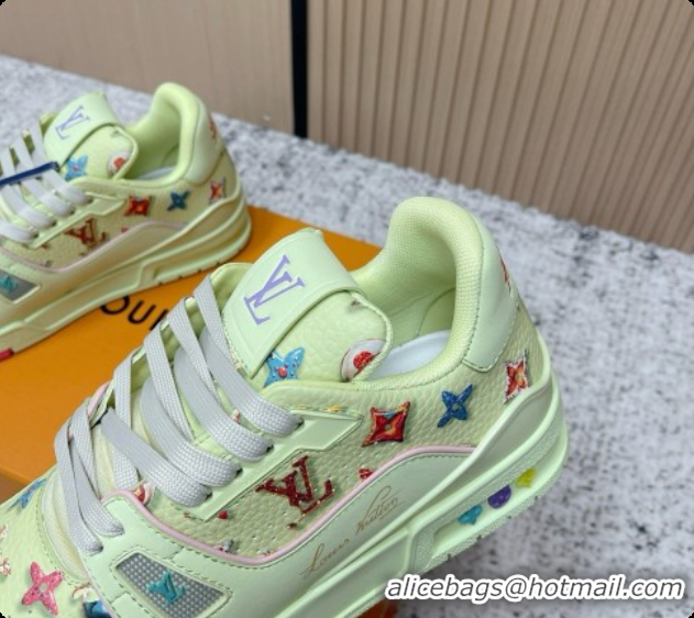 Good Product Louis Vuitton Louis Vuitton LV Trainer Sneakers in Printed Leather LV073114 Green 2026