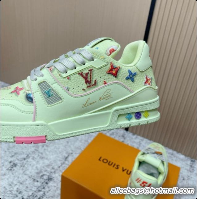 Good Product Louis Vuitton Louis Vuitton LV Trainer Sneakers in Printed Leather LV073114 Green 2026