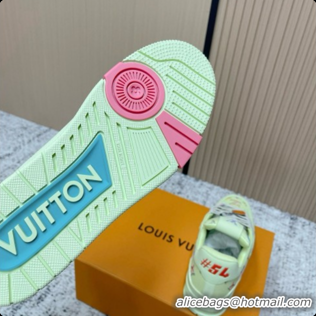 Good Product Louis Vuitton Louis Vuitton LV Trainer Sneakers in Printed Leather LV073114 Green 2026