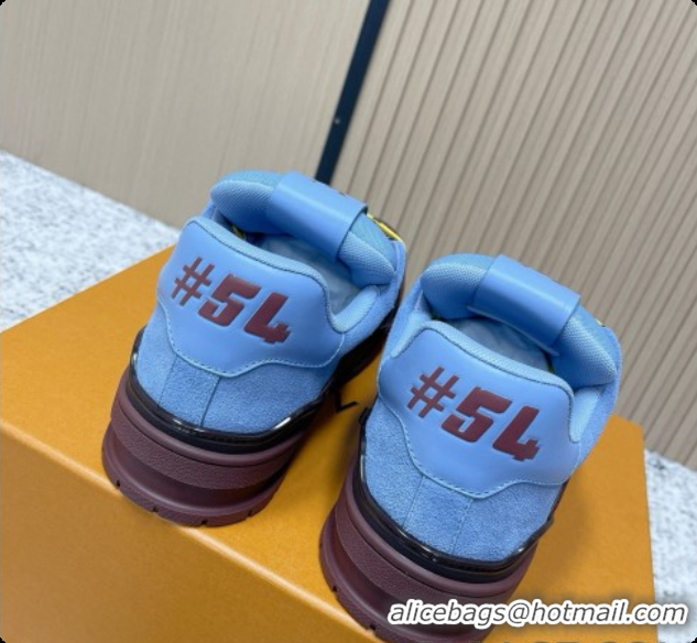 Good Looking Louis Vuitton Louis Vuitton LV Trainer Sneakers in Suede Leather LV073118 Blue 2026