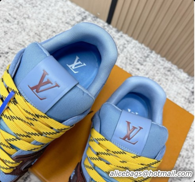 Good Looking Louis Vuitton Louis Vuitton LV Trainer Sneakers in Suede Leather LV073118 Blue 2026