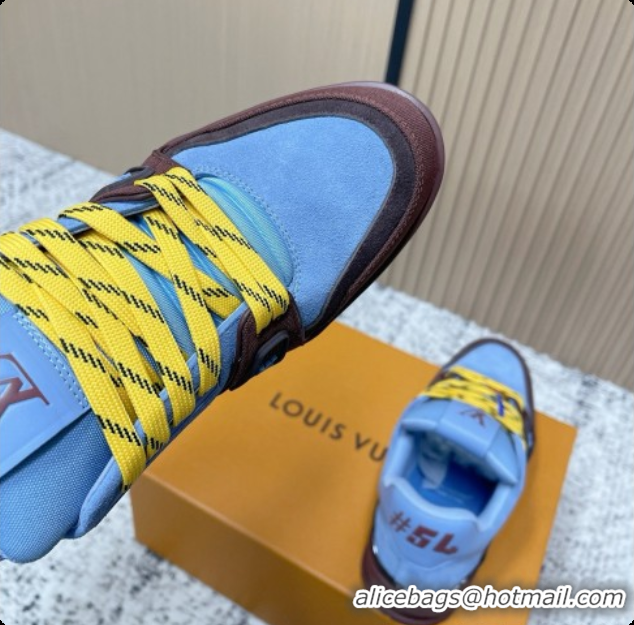 Good Looking Louis Vuitton Louis Vuitton LV Trainer Sneakers in Suede Leather LV073118 Blue 2026