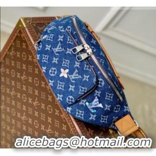 Grade Design Louis Vuitton Rush Bumbag in Blue Monogram Flowers Denim M27640 2026
