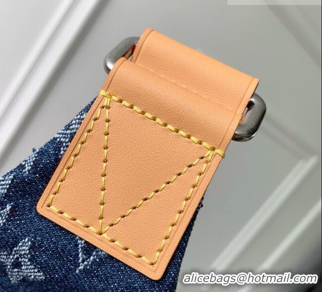Grade Design Louis Vuitton Rush Bumbag in Blue Monogram Flowers Denim M27640 2026