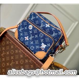 Promotional Louis Vuitton Nil Bag in Blue Monogram Flowers Denim M27533 2026