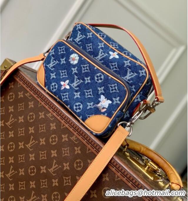 Promotional Louis Vuitton Nil Bag in Blue Monogram Flowers Denim M27533 2026