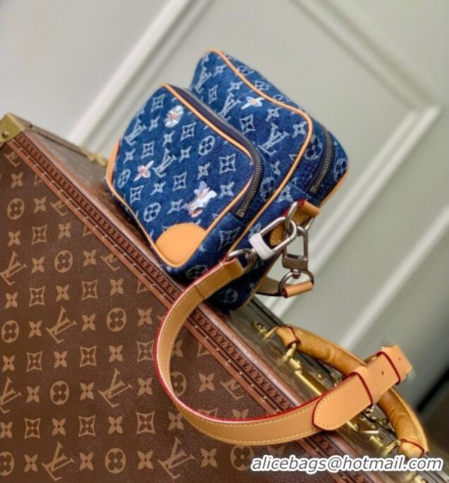 Promotional Louis Vuitton Nil Bag in Blue Monogram Flowers Denim M27533 2026