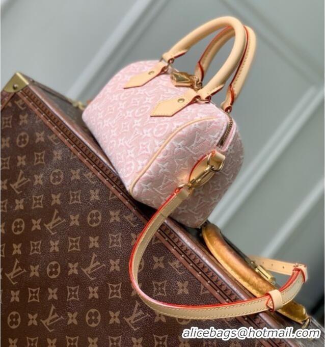 Trendy Design Louis Vuitton New Speedy Bandoulière 20 Bag in Monogram Emblème Rose Ruban Jacquard Textile M2A039 2026