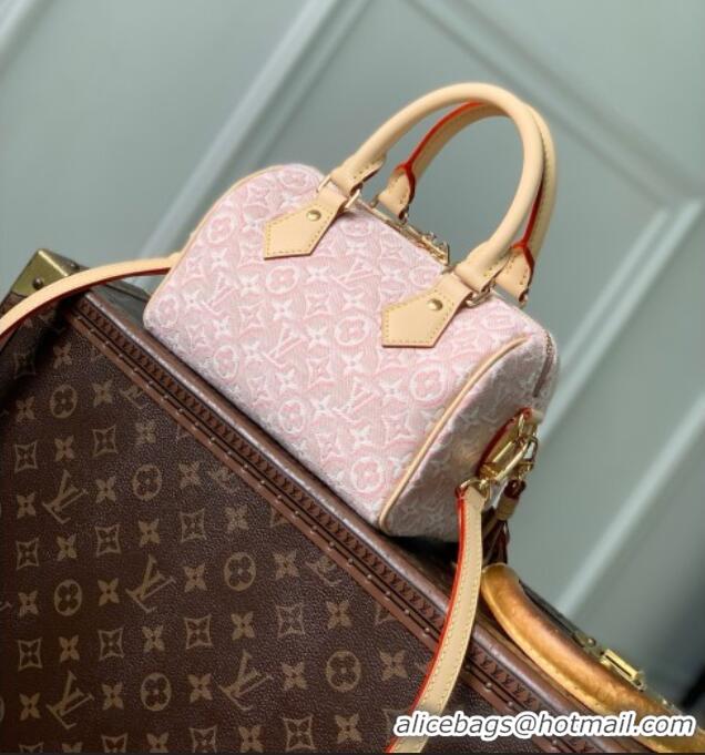 Trendy Design Louis Vuitton New Speedy Bandoulière 20 Bag in Monogram Emblème Rose Ruban Jacquard Textile M2A039 2026