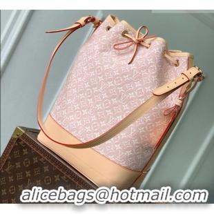 Discount Louis Vuitton Noé Bag in Monogram Emblème Rose Ruban Jacquard Textile M28714 2026