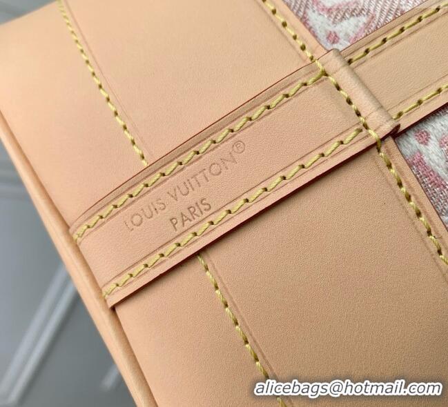 Discount Louis Vuitton Noé Bag in Monogram Emblème Rose Ruban Jacquard Textile M28714 2026