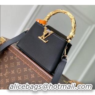 Super Quality Louis Vuitton Capucines Mini Bag in Black Bull-calf Leather M13737 2026