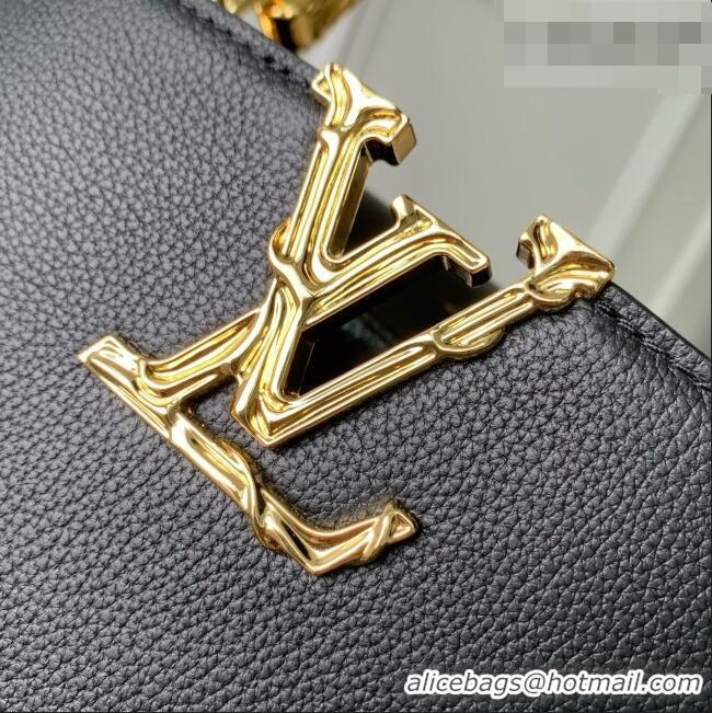 Super Quality Louis Vuitton Capucines Mini Bag in Black Bull-calf Leather M13737 2026