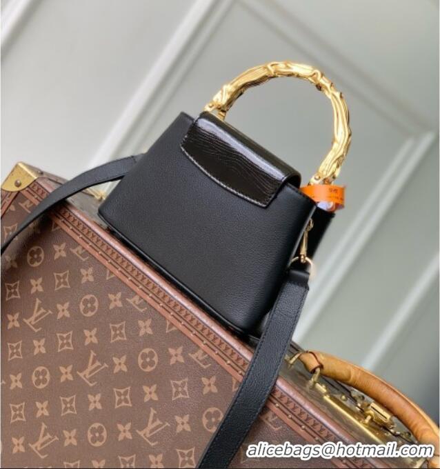 Super Quality Louis Vuitton Capucines Mini Bag in Black Bull-calf Leather M13737 2026