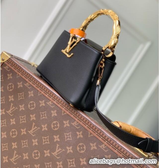 Super Quality Louis Vuitton Capucines Mini Bag in Black Bull-calf Leather M13737 2026