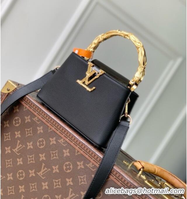 Super Quality Louis Vuitton Capucines Mini Bag in Black Bull-calf Leather M13737 2026