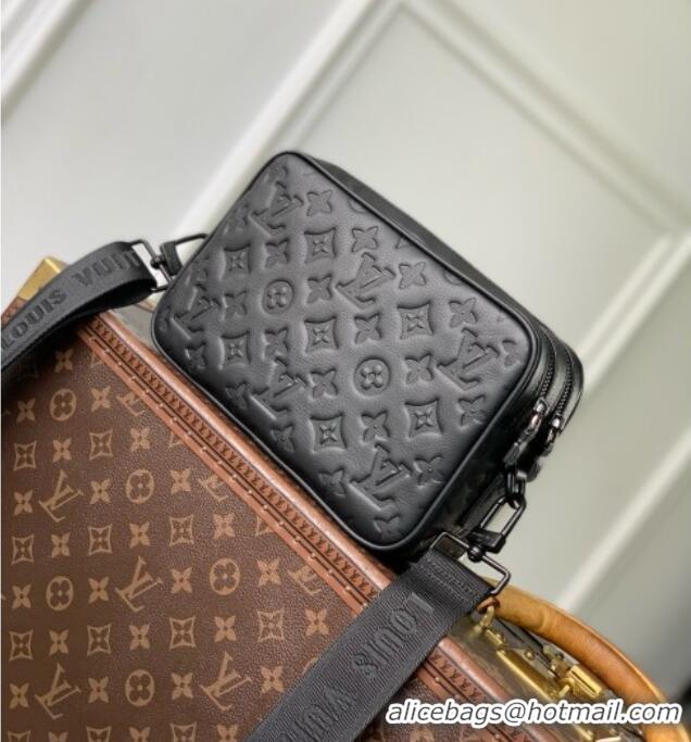 Well Crafted Louis Vuitton Alpha Messenger Bag in Black Monogram Shadow Calfskin Leather M28785 2026