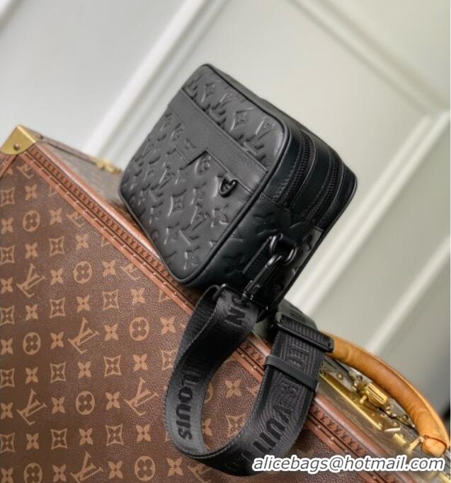Well Crafted Louis Vuitton Alpha Messenger Bag in Black Monogram Shadow Calfskin Leather M28785 2026