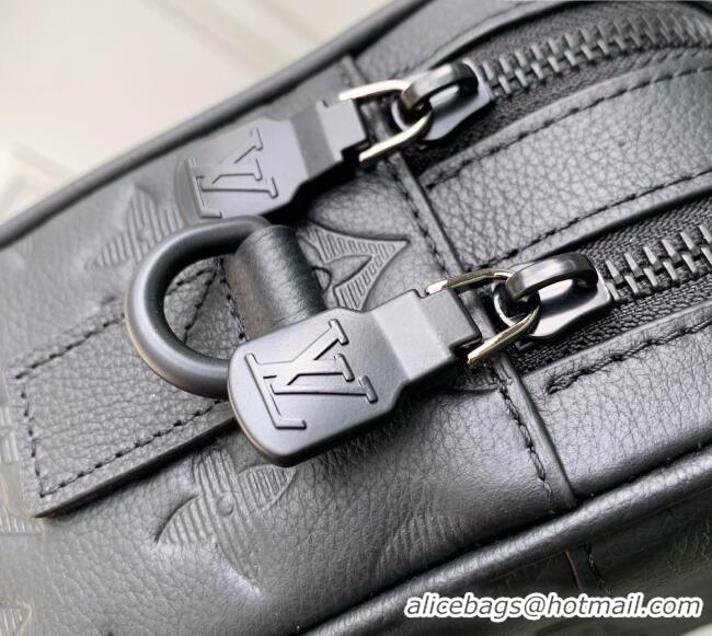 Well Crafted Louis Vuitton Alpha Messenger Bag in Black Monogram Shadow Calfskin Leather M28785 2026