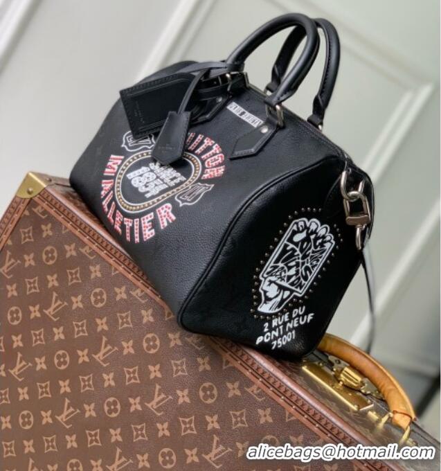 Promotional Louis Vuitton Speedy P9 Bandoulière 30 Jackets Bag in Black Cowhide Leather M26176 2026
