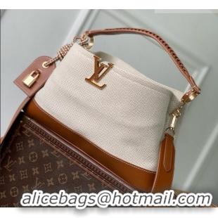 Original Cheap Louis Vuitton Bolsa Capucines Weekender PM Bag in Leather and Canvas M28438 Brown/White 2026