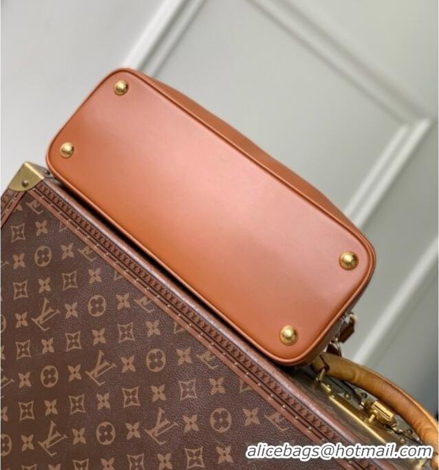 Original Cheap Louis Vuitton Bolsa Capucines Weekender PM Bag in Leather and Canvas M28438 Brown/White 2026