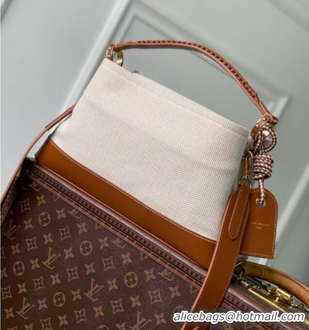Original Cheap Louis Vuitton Bolsa Capucines Weekender PM Bag in Leather and Canvas M28438 Brown/White 2026