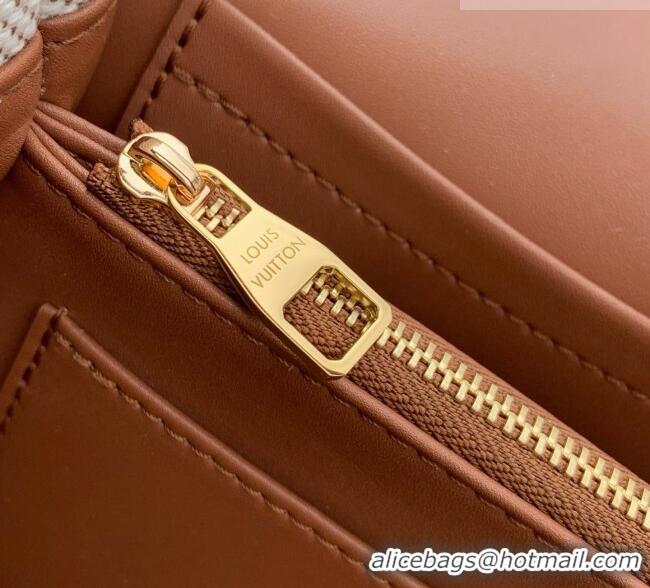 Super Quality Louis Vuitton Bolsa Capucines Weekender Bag in Leather and Canvas M28439 Brown/White 2026