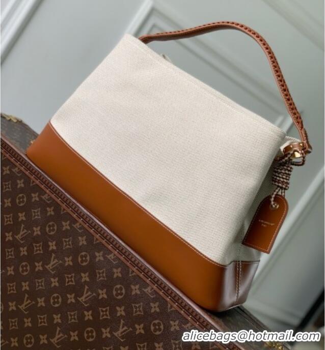 Super Quality Louis Vuitton Bolsa Capucines Weekender Bag in Leather and Canvas M28439 Brown/White 2026