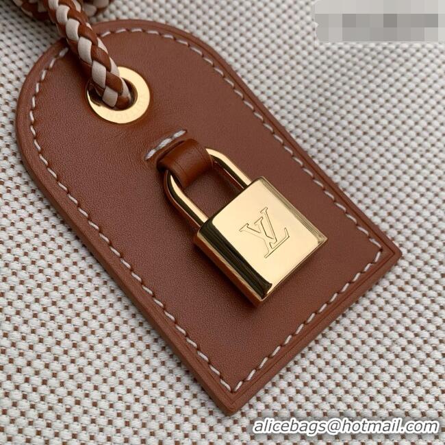 Super Quality Louis Vuitton Bolsa Capucines Weekender Bag in Leather and Canvas M28439 Brown/White 2026