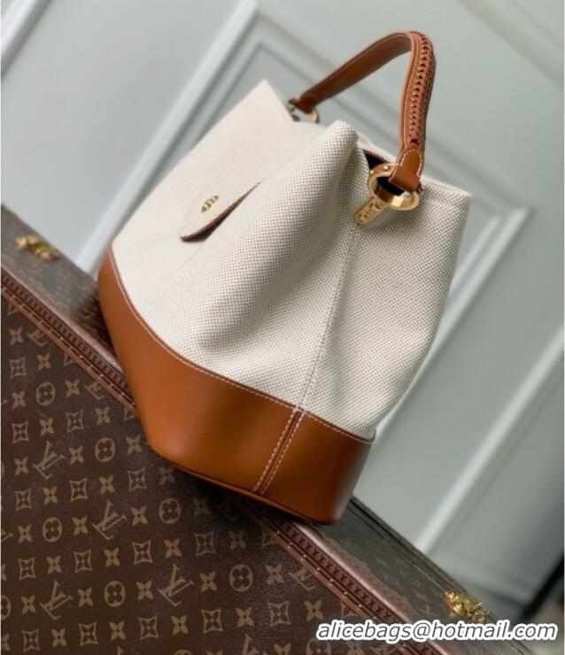 Super Quality Louis Vuitton Bolsa Capucines Weekender Bag in Leather and Canvas M28439 Brown/White 2026