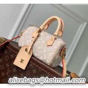 Top Quality Louis Vuitton Nano Speedy Bag in Monogram Emblème Peuplier Jacquard Textile M28502 2026