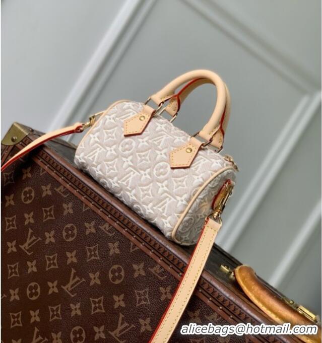 Top Quality Louis Vuitton Nano Speedy Bag in Monogram Emblème Peuplier Jacquard Textile M28502 2026