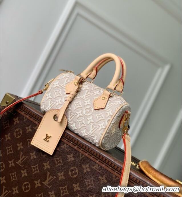 Top Quality Louis Vuitton Nano Speedy Bag in Monogram Emblème Peuplier Jacquard Textile M28502 2026