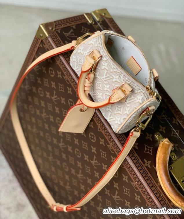 Top Quality Louis Vuitton Nano Speedy Bag in Monogram Emblème Peuplier Jacquard Textile M28502 2026