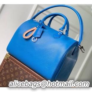 Top Grade Louis Vuitton Speedy Soft 30 Bag in Ocean Blue Cowhide Leather M29096 2026