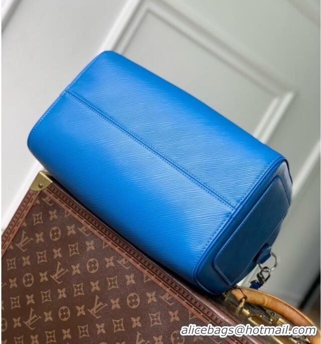 Top Grade Louis Vuitton Speedy Soft 30 Bag in Ocean Blue Cowhide Leather M29096 2026