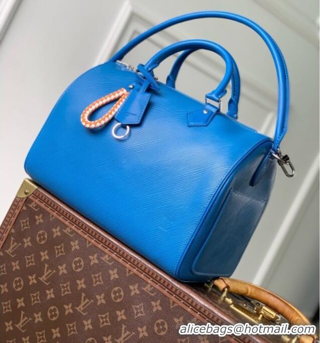 Top Grade Louis Vuitton Speedy Soft 30 Bag in Ocean Blue Cowhide Leather M29096 2026