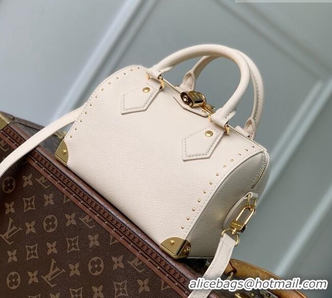 Best Grade Louis Vuitton Speedy Trunk 20 Bag in Calfskin Leather M29876 Off-white 2026