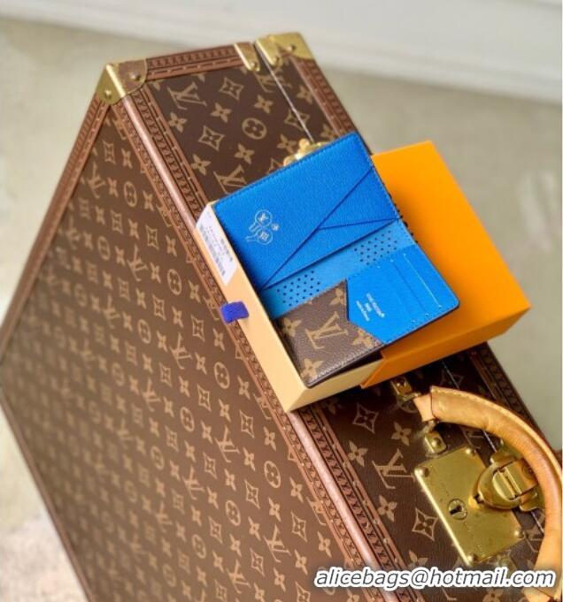 Market Sells Louis Vuitton Pocket Organizer in Monogram/Blue Monogram Grid Canvas M29283 2026
