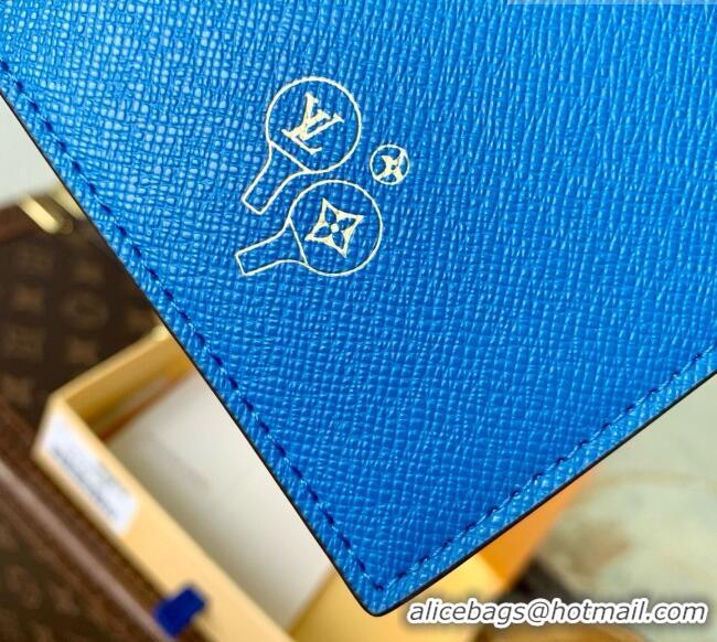 Modern Classic Louis Vuitton Passport Cover in Monogram/Blue Monogram Grid Canvas M29285 2026