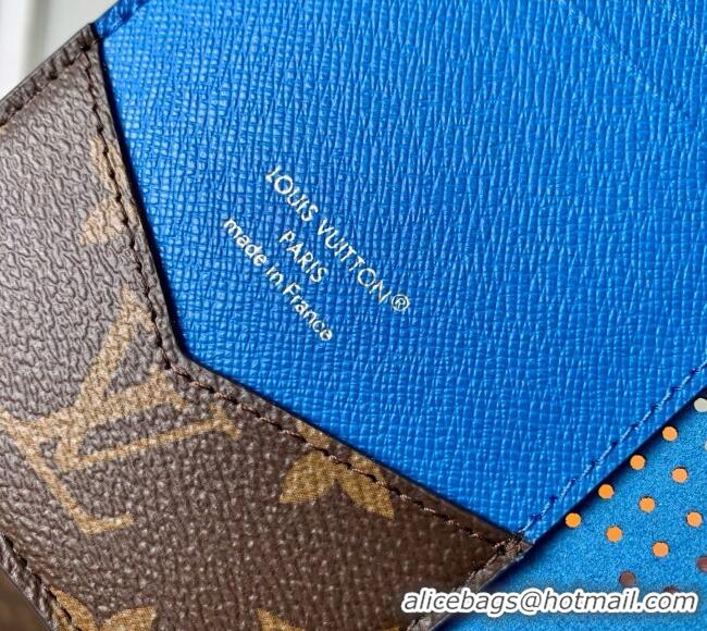 Modern Classic Louis Vuitton Passport Cover in Monogram/Blue Monogram Grid Canvas M29285 2026
