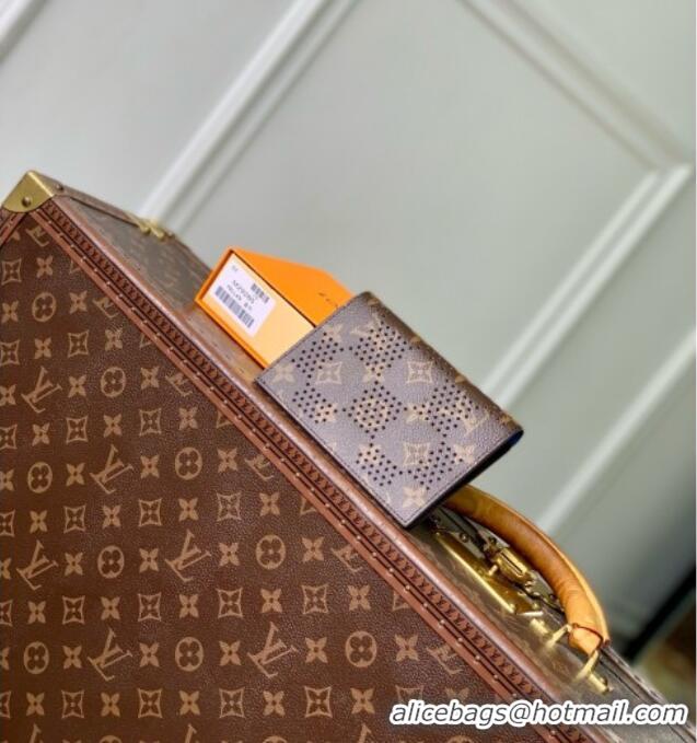 Modern Classic Louis Vuitton Passport Cover in Monogram/Blue Monogram Grid Canvas M29285 2026