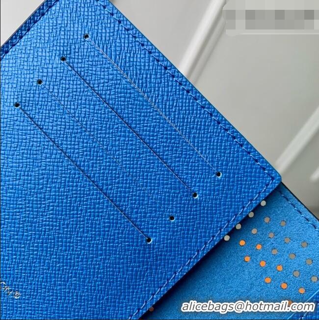 Modern Classic Louis Vuitton Passport Cover in Monogram/Blue Monogram Grid Canvas M29285 2026