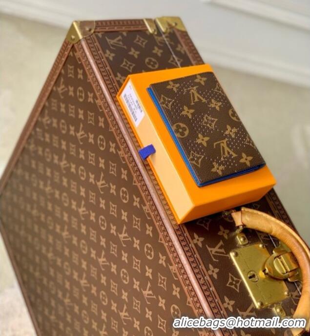 Modern Classic Louis Vuitton Passport Cover in Monogram/Blue Monogram Grid Canvas M29285 2026