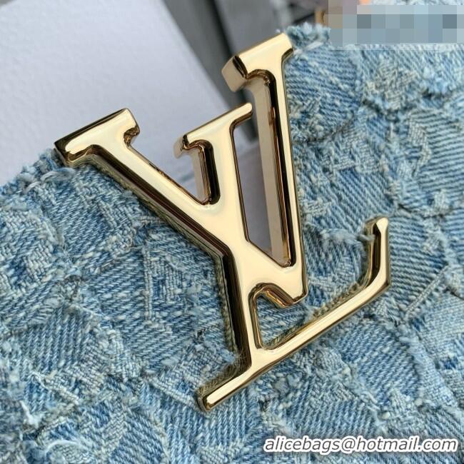 Top Grade Louis Vuitton Nautical Capucines Bag in Blue Denim M28305 2026