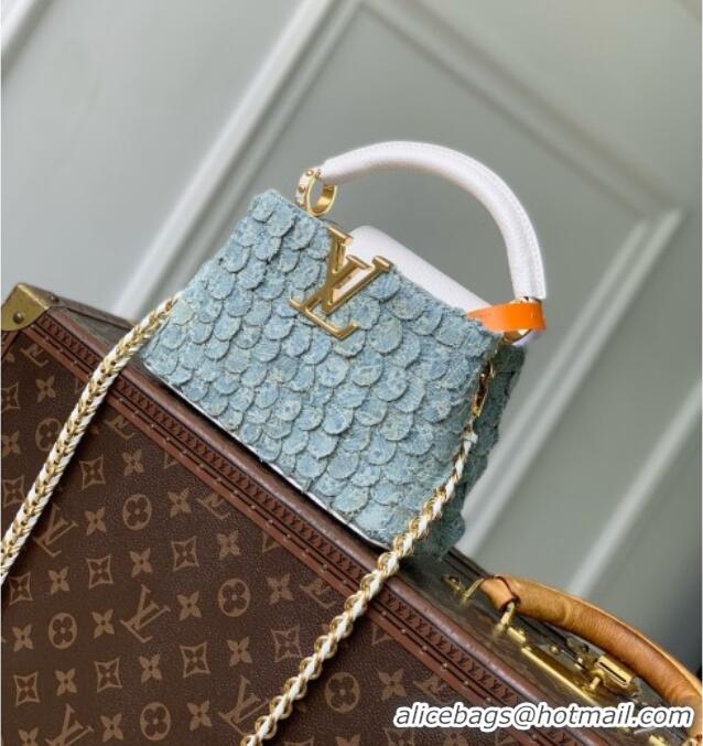 Top Grade Louis Vuitton Nautical Capucines Bag in Blue Denim M28305 2026