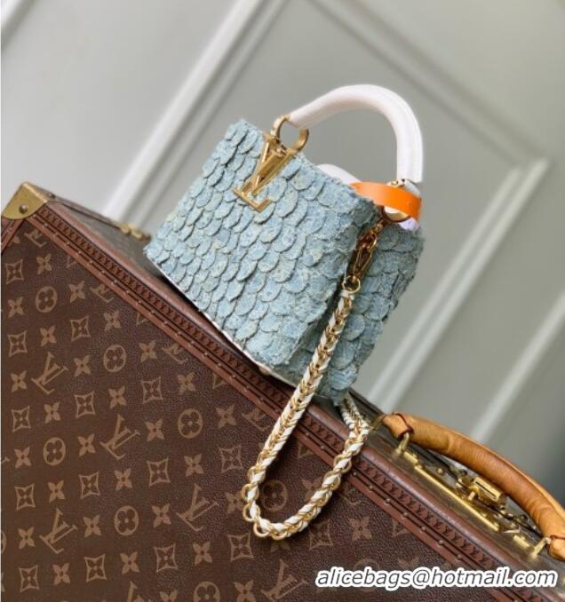 Top Grade Louis Vuitton Nautical Capucines Bag in Blue Denim M28305 2026