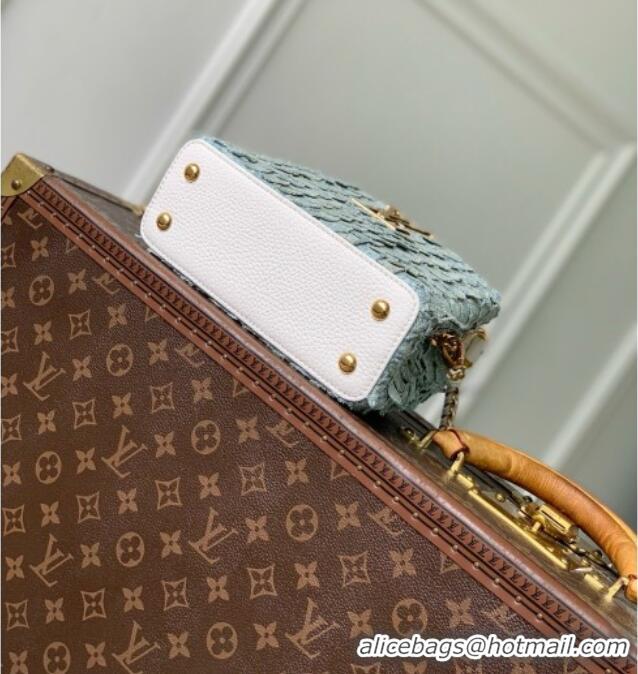 Top Grade Louis Vuitton Nautical Capucines Bag in Blue Denim M28305 2026